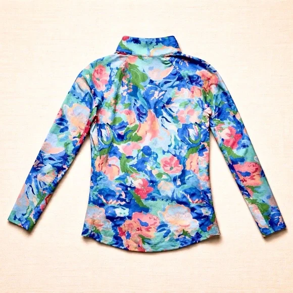 Walter Hagen Performance Suncover Floral Golf Polo Woman S Long Sleeve UPF 50+ - Picture 3 of 8